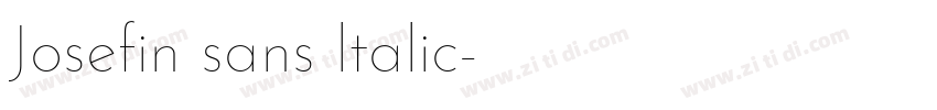 Josefin sans ltalic字体转换